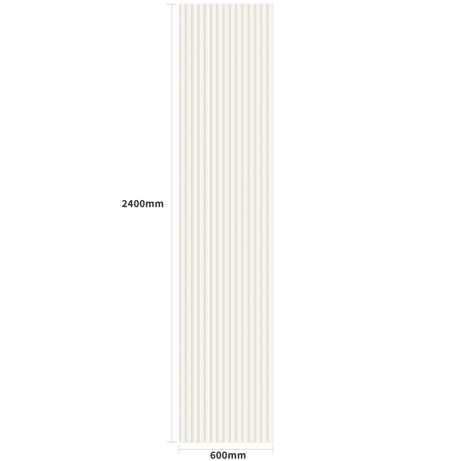Acoustic Wall Panels in Off White Scallop with White Backing