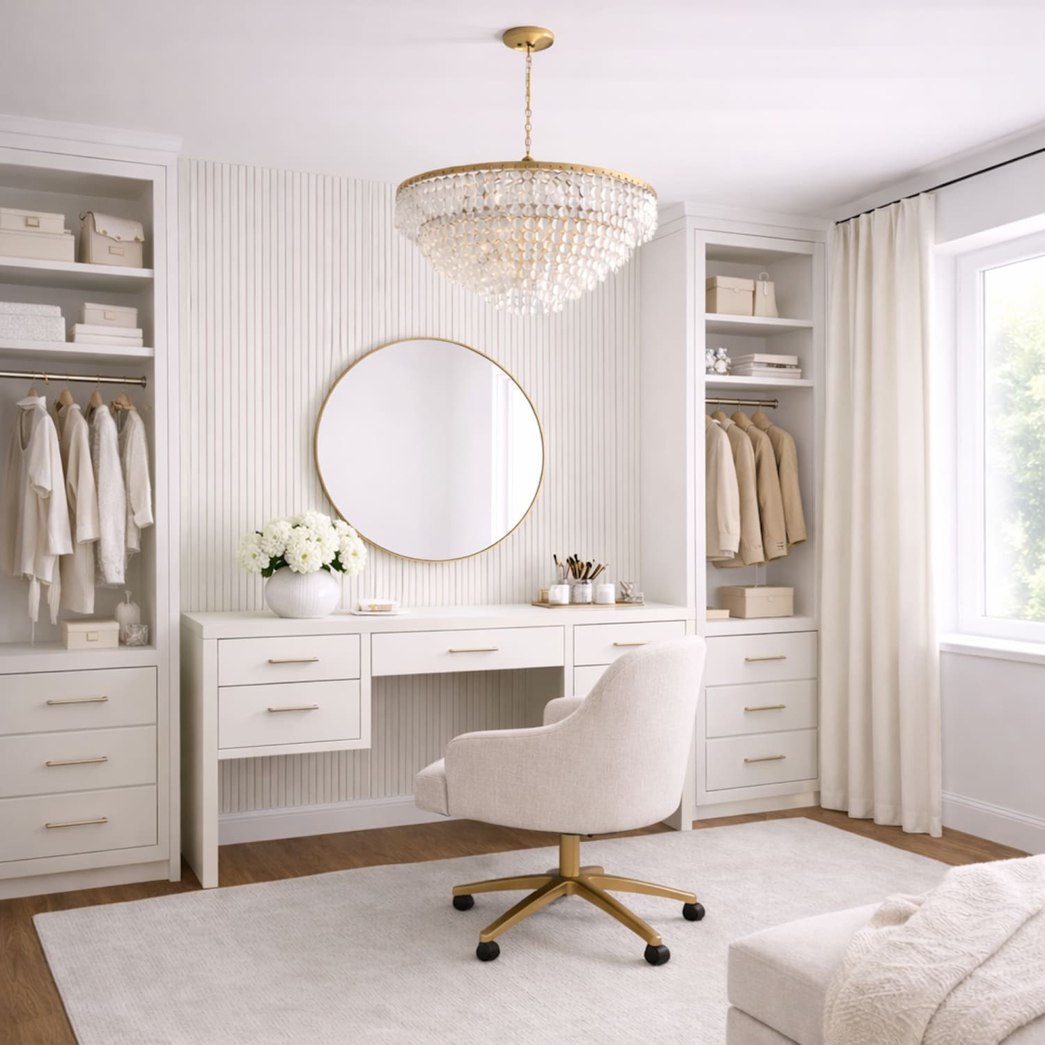 Acoustic Wall Panels in Off White with White Backing