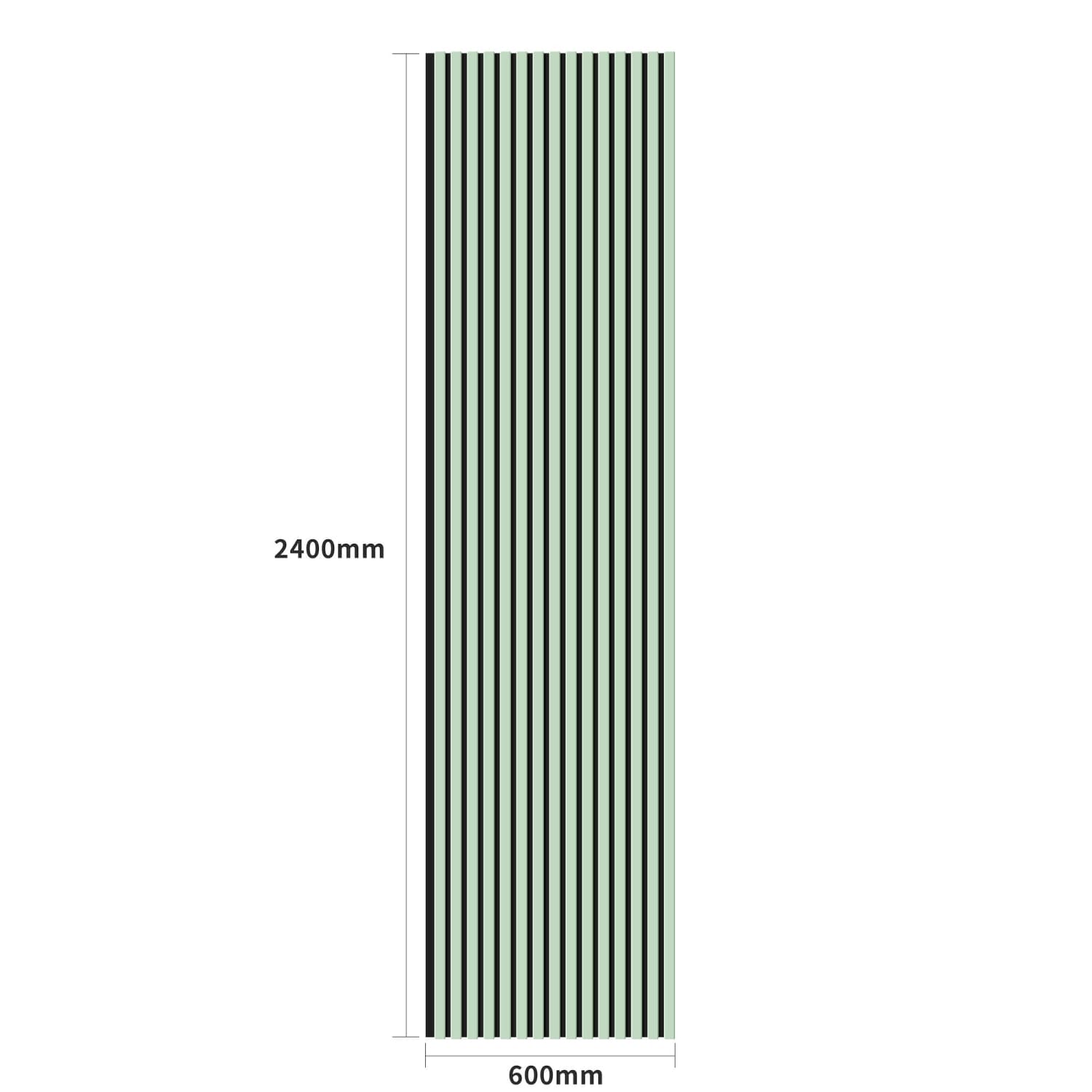 Acoustic Wall Panels in Pastel Green with Black Backing