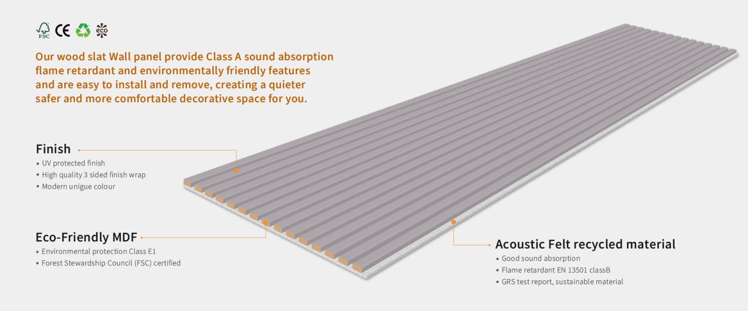 Acoustic Wall Panels in Purple Heather with White Backing