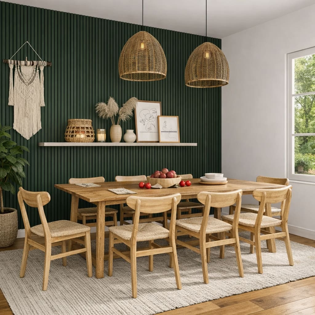 Acoustic Wall Panels in Rainforest Green with Black Backing