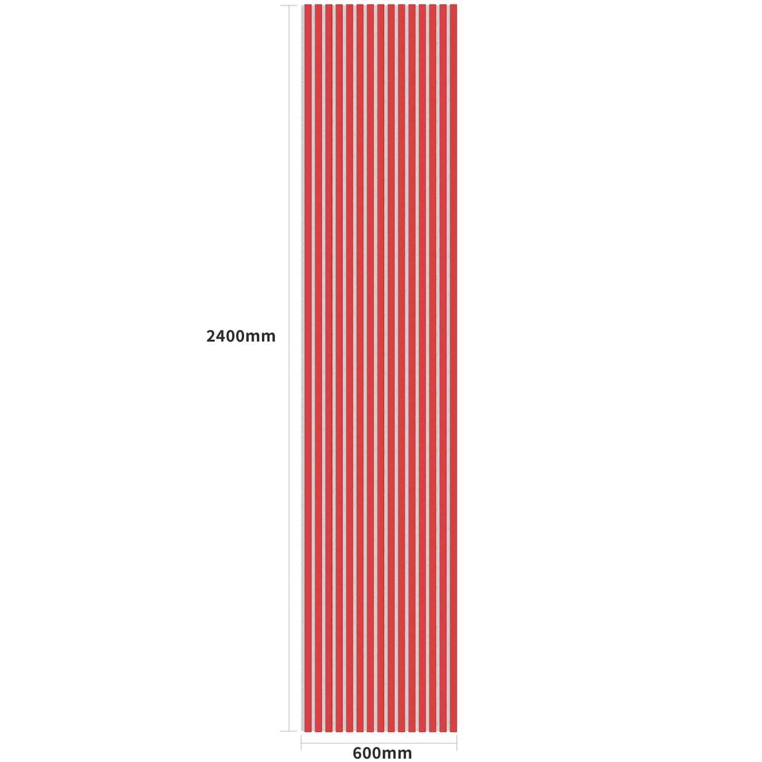 Acoustic Wall Panels in Red Wonder with White Backing