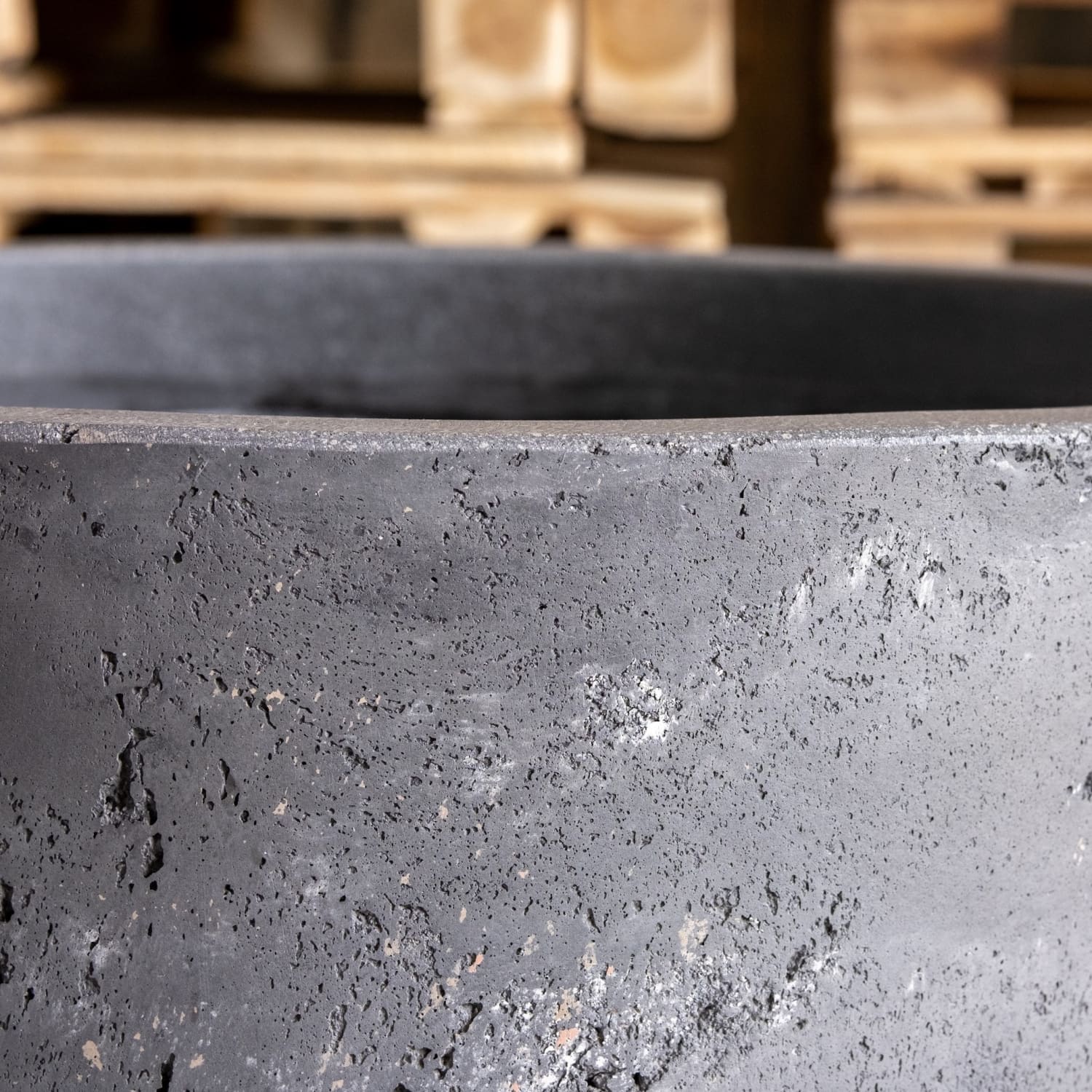 Aurella | Set Of 4 - Onyx Dusk – Concrete Cylinder Planters Set – Round Plant Pots Nest