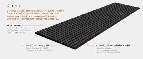 Black Oak Acoustic Wall Panels
