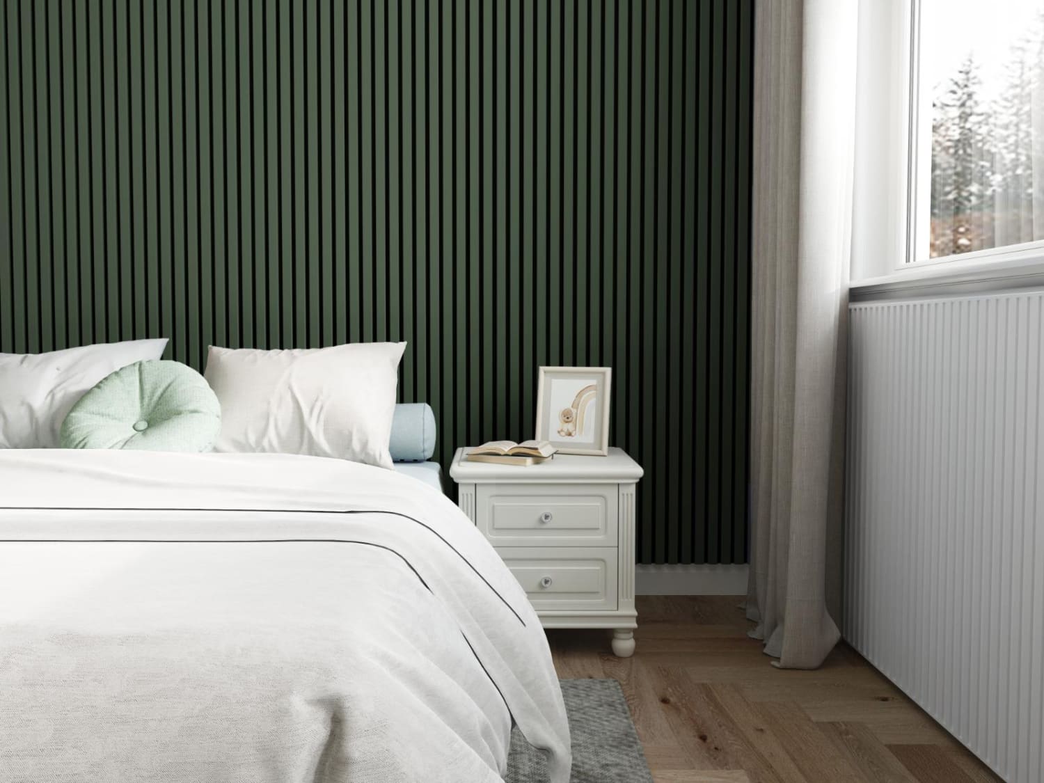 Coloured Acoustic Slatted Wall Panels - Wall Panel