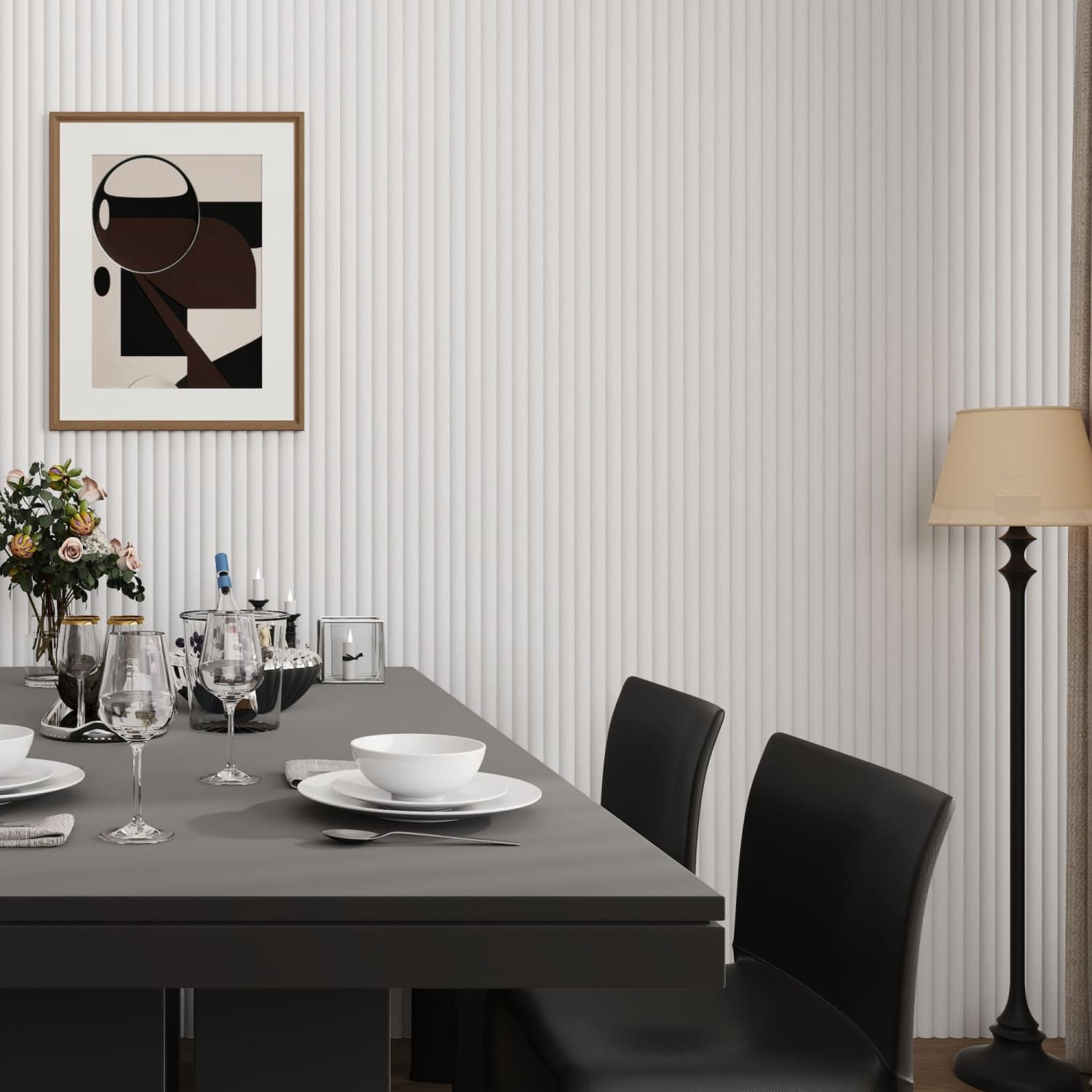 Large Fluted Wall Panels in DIY Primed - Ready To Paint