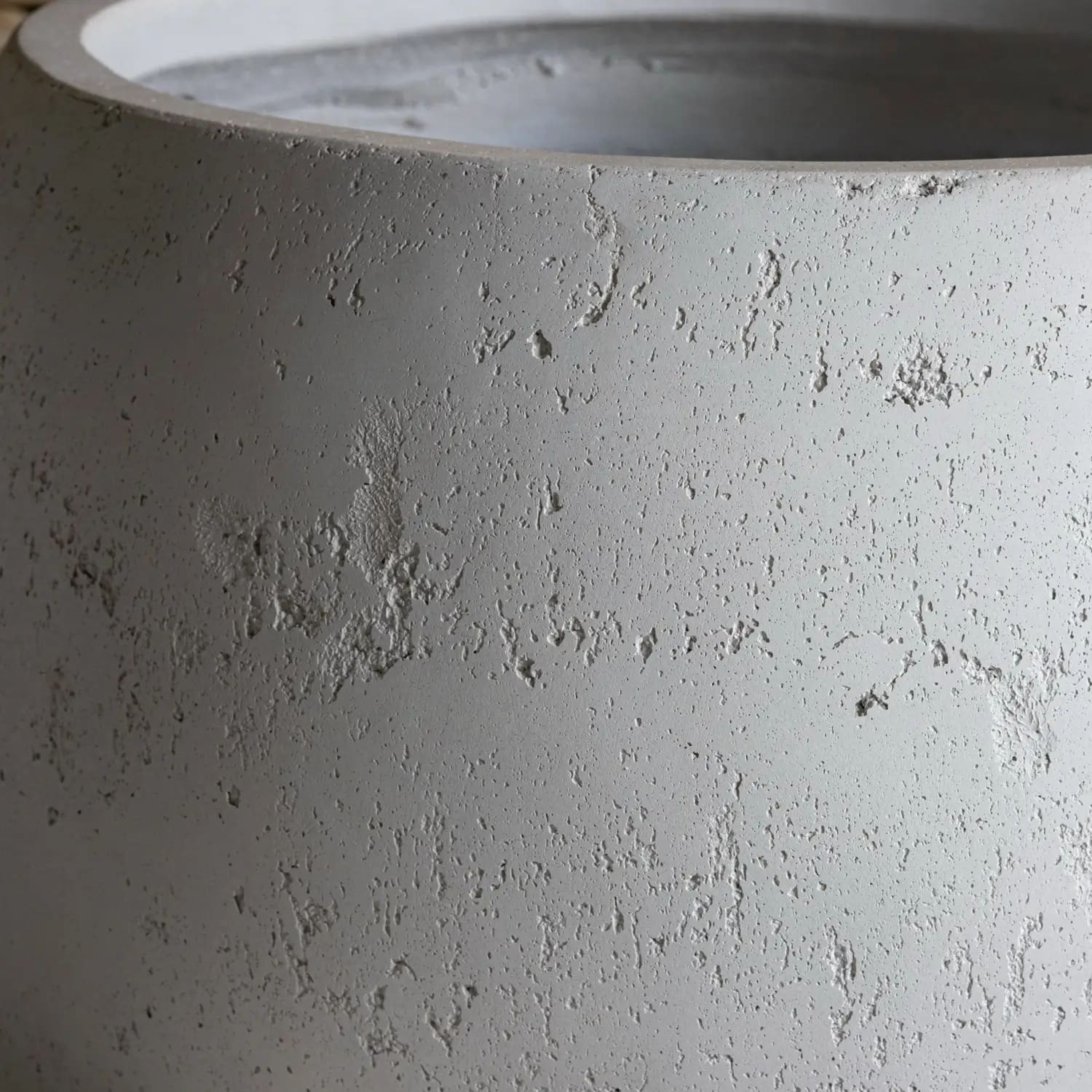 Textured gray planter.