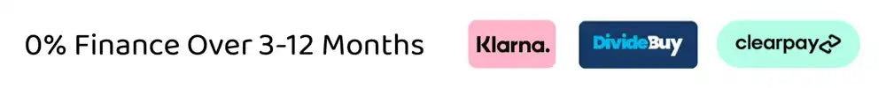 Pink klarna logo with white text on a black background.