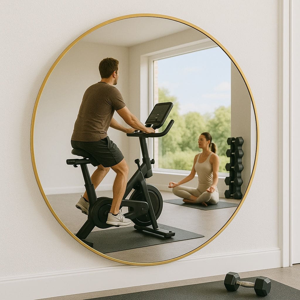 Rei - XXL Round Gold Metal Circle Mirror - 180cm x 180cm - Mirror