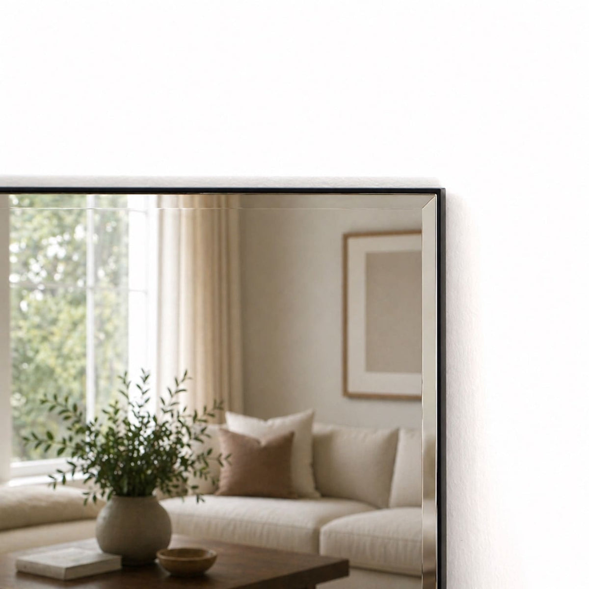 Takara - Frameless Bevelled Edge Rectangle Mirror - 120cm x 95cm