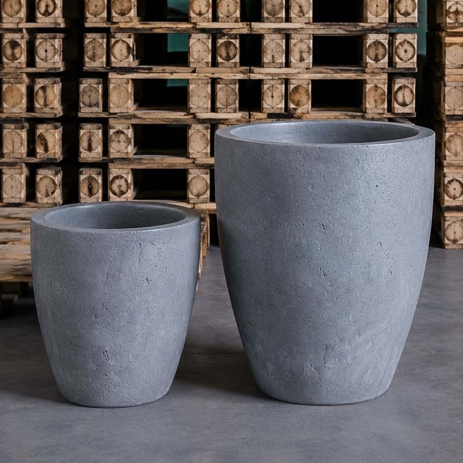 Vessara | Set Of 2 - Onyx Dusk – Concrete Vase Planter Set – Vase Plant Pot Nest