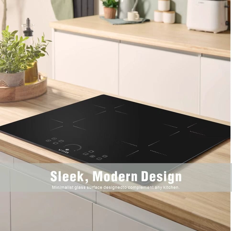 VIIB | 2800W 4 Ring Induction Hob | Cross Zone Design | Plug In