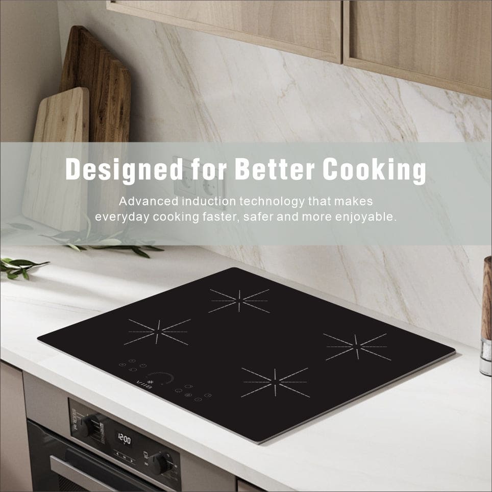 VIIB | 7000w 4 Ring Induction Hob | Star Burst Zone Design