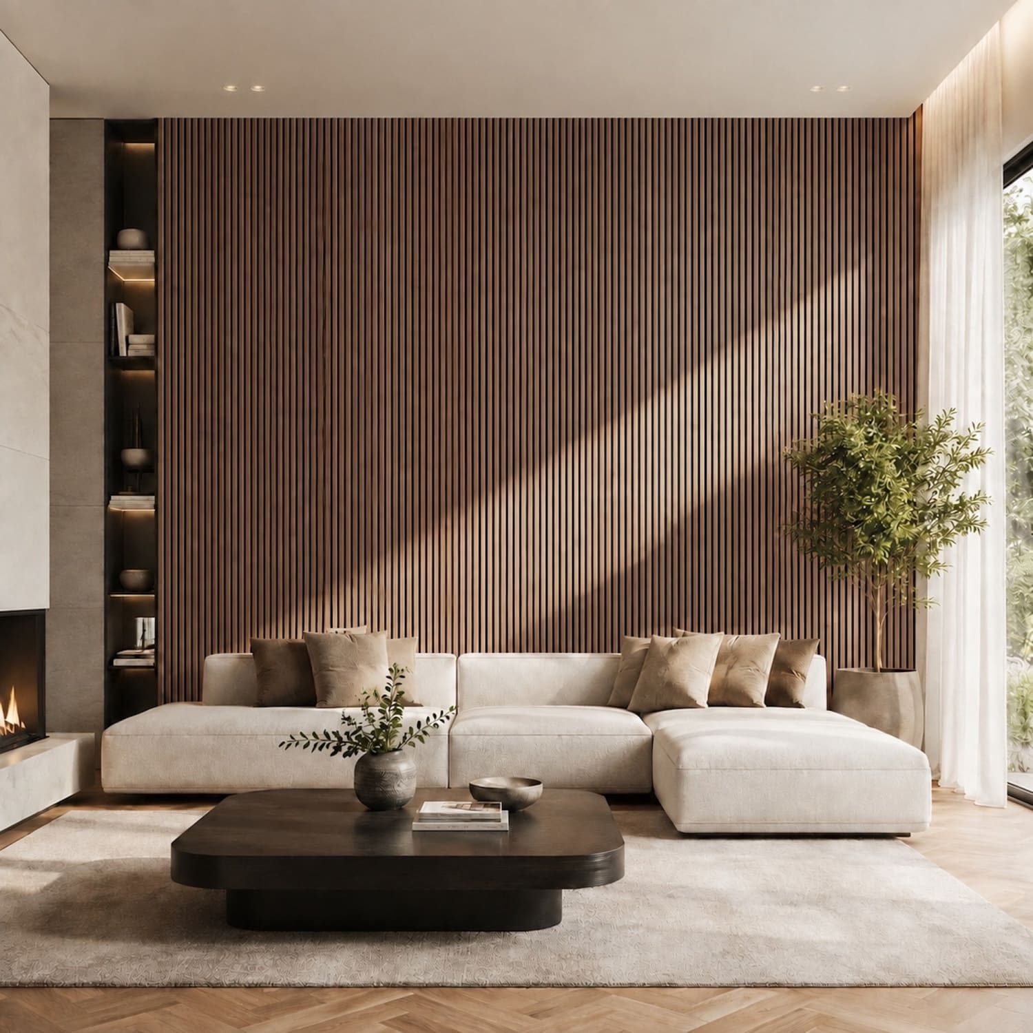 Walnut Acoustic Wall Panels