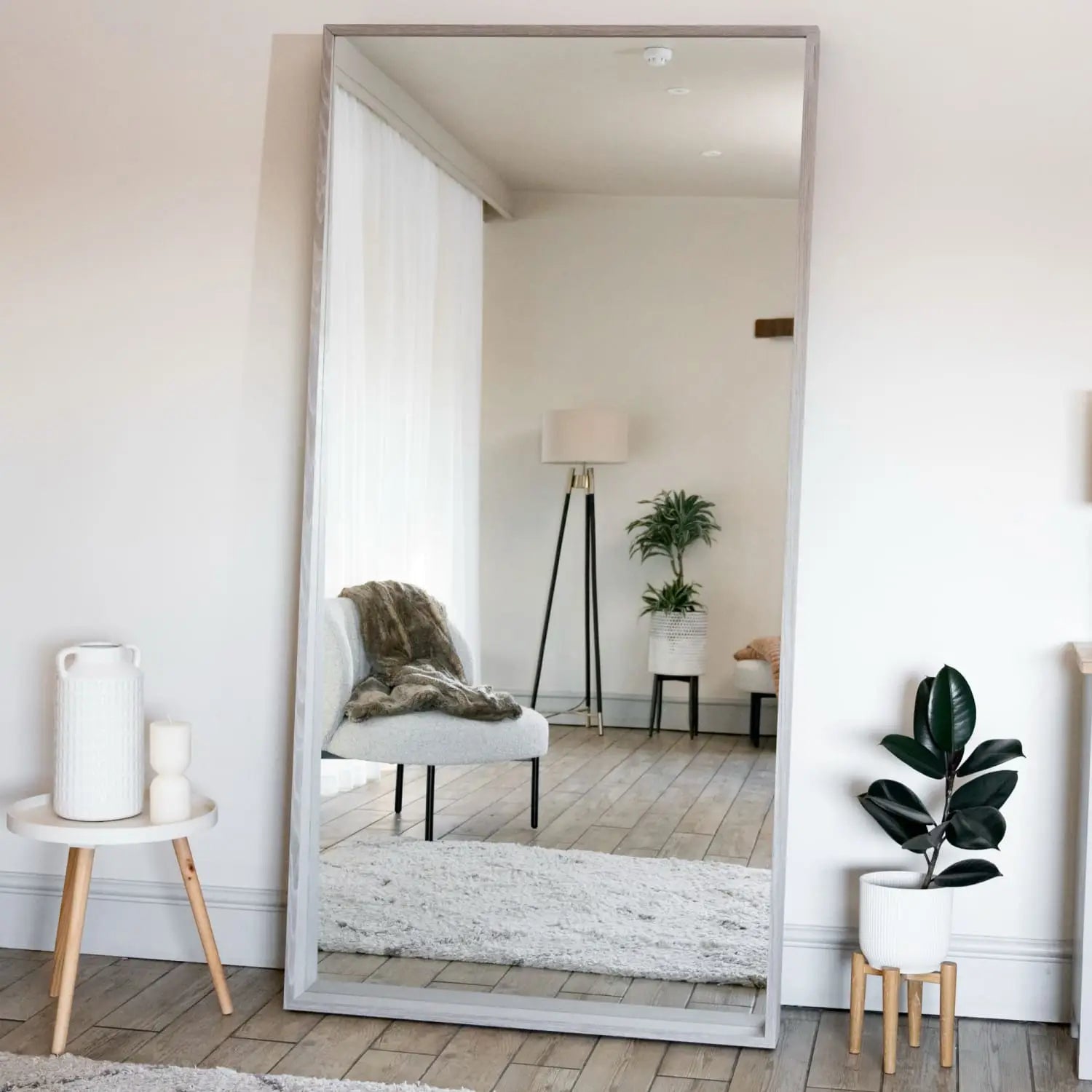 Wood Frame Mirrors – Square Natural & Stylish