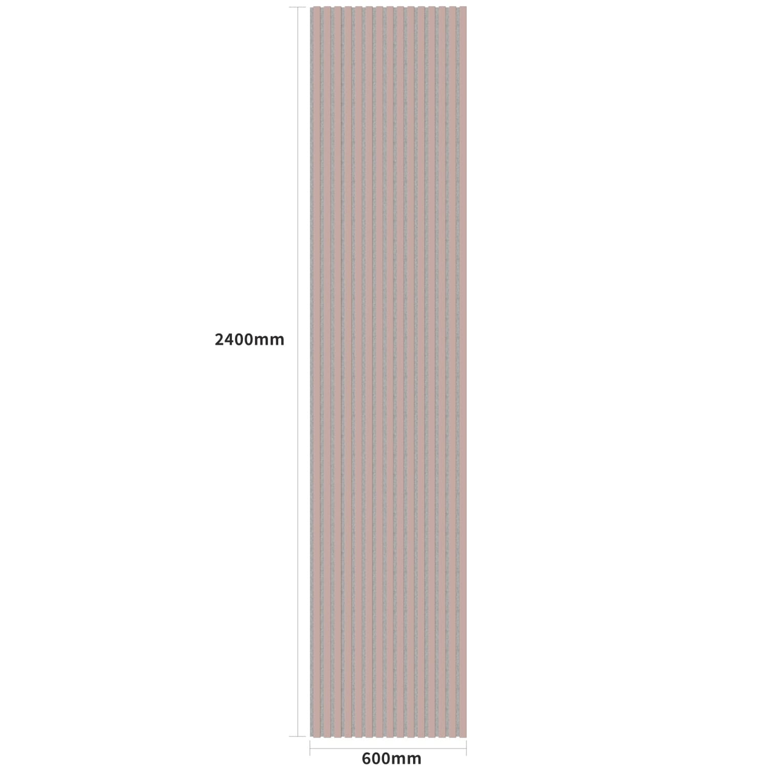 Acoustic Wall Panels in Dusky Pink with White Backing