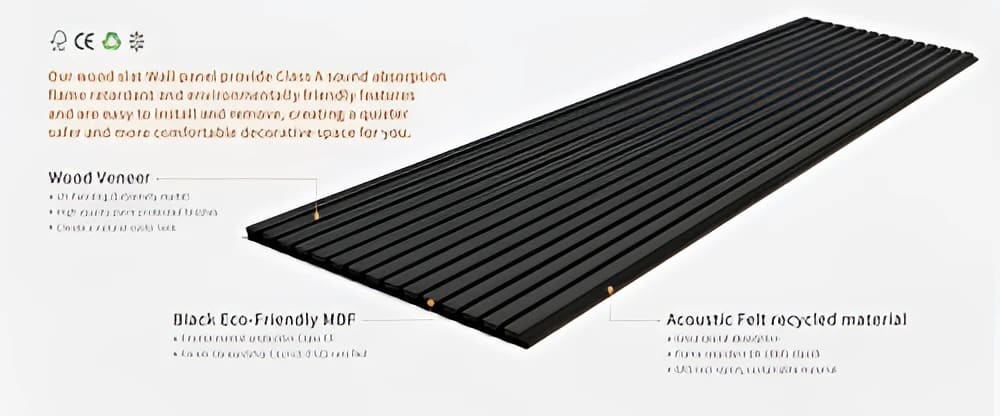Black Oak Acoustic Wall Panels (2 Pack)