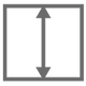 Double-headed arrow inside a square frame.