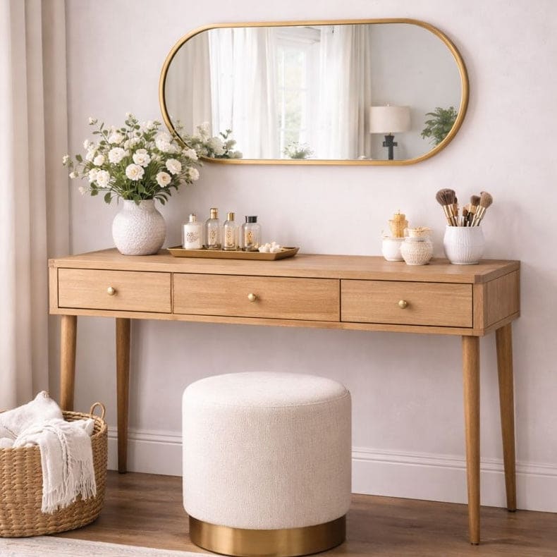 Emi - Gold Metal Runway Oval Mirror - 120cm x 40cm