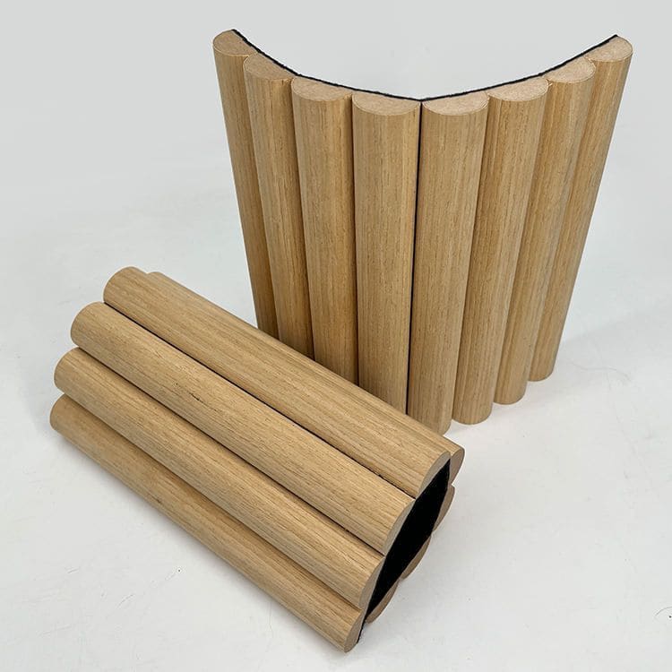 Large Fluted Wall Panels in Biscuit - 240cm x 60cm