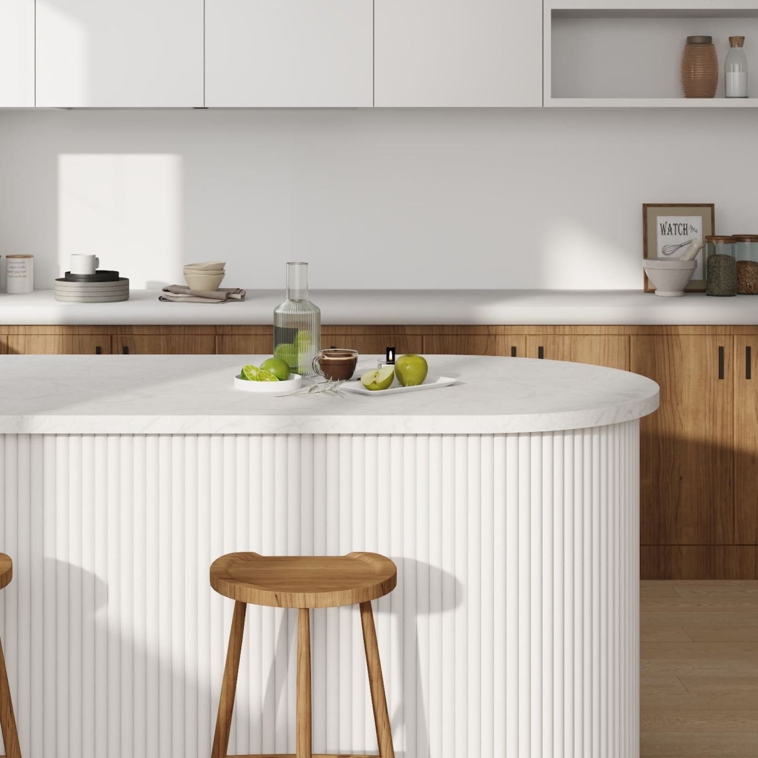 Large Fluted Wall Panels in DIY Primed - Ready To Paint