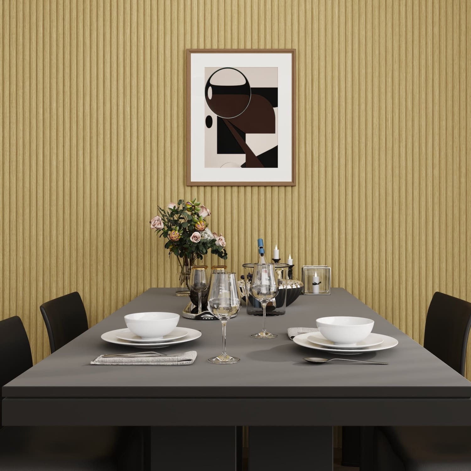 Large Fluted Wall Panels in Natural Oak