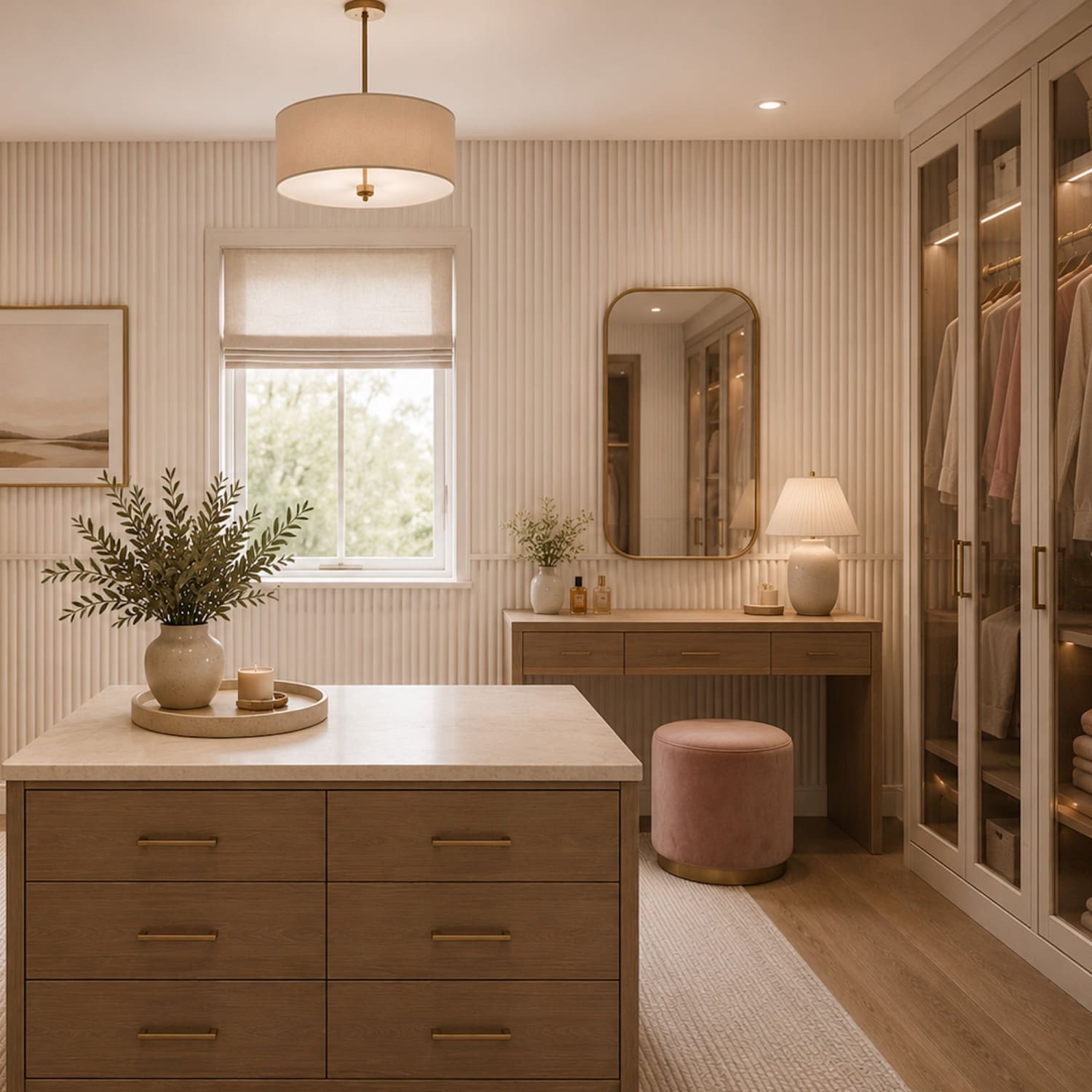 Large Fluted Wall Panels in Off White Scallop - 240cm x 60cm