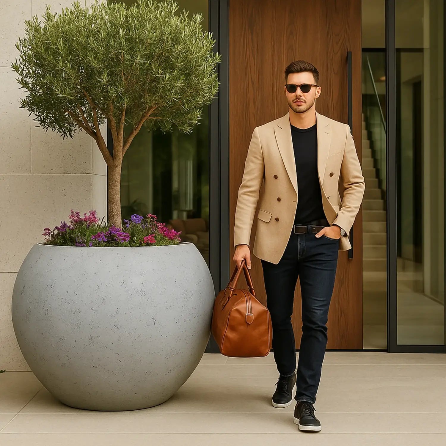 Stylish man’s outfit.