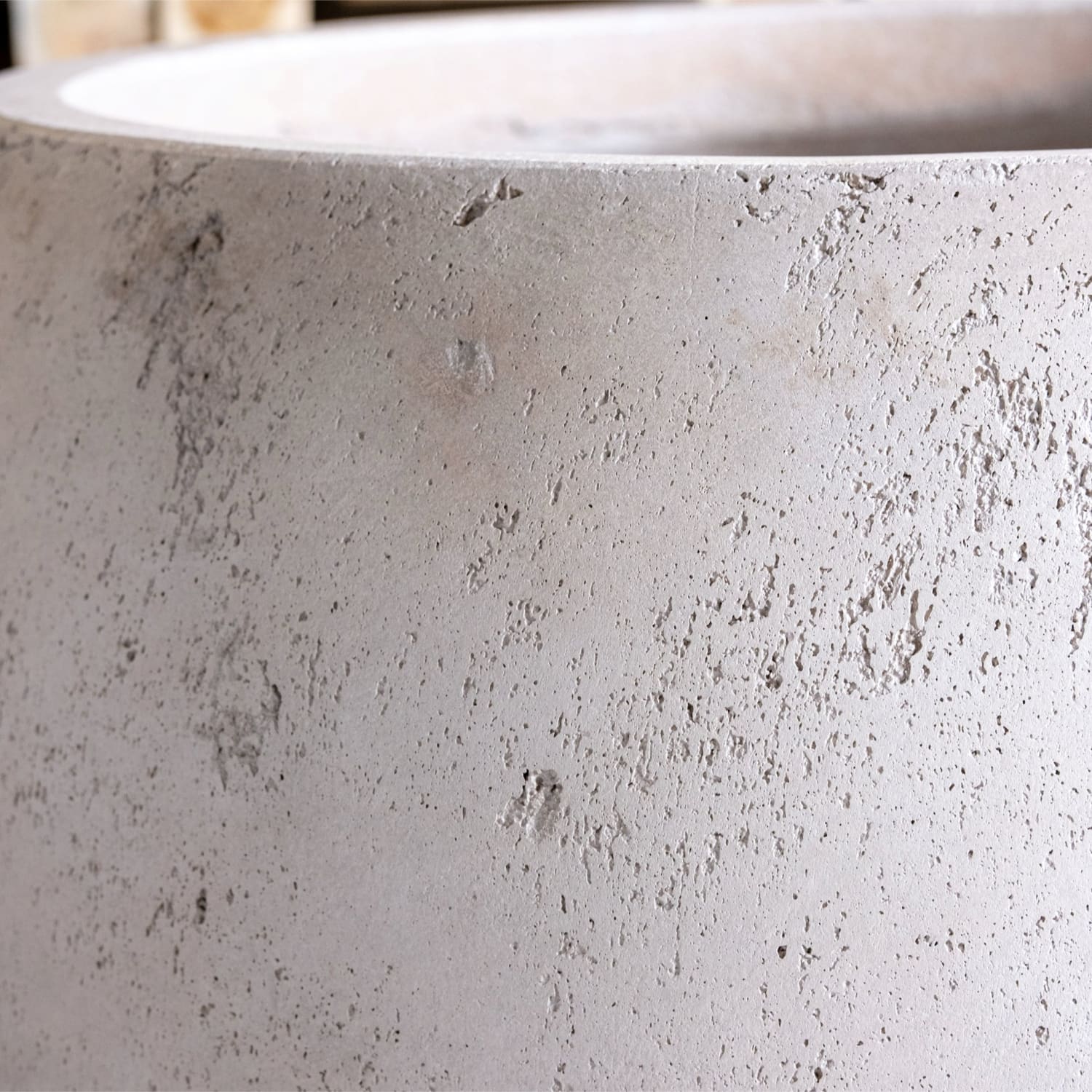 Textured gray planter.