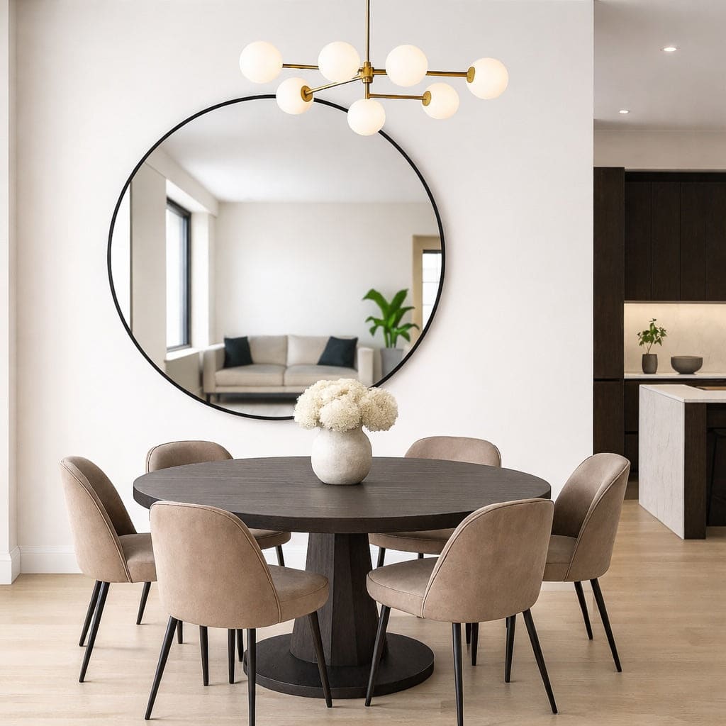 Rei - Extra Large Round Black Metal Circle Mirror - 120cm x 120cm