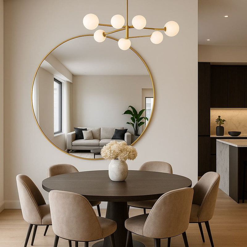 Rei - Round Gold Metal Circle Mirror - 70cm x 70cm