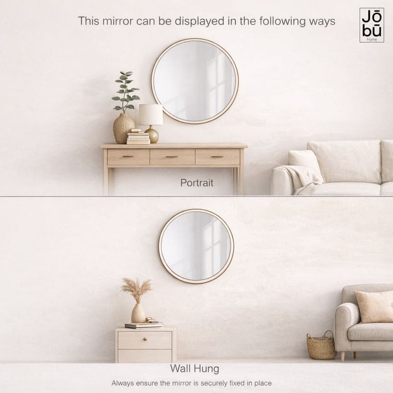 Rei - XXL Round Gold Metal Circle Mirror - 180cm x 180cm