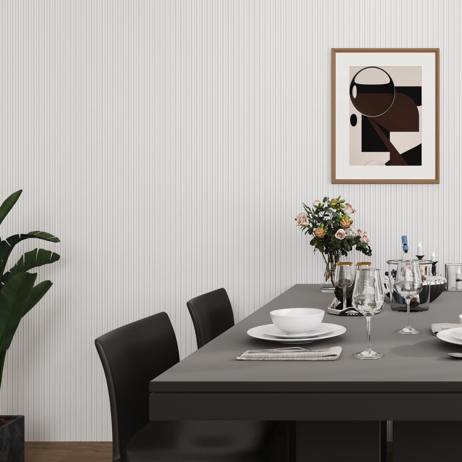 Small Fluted Wall Panels in DIY Primed - Ready To Paint