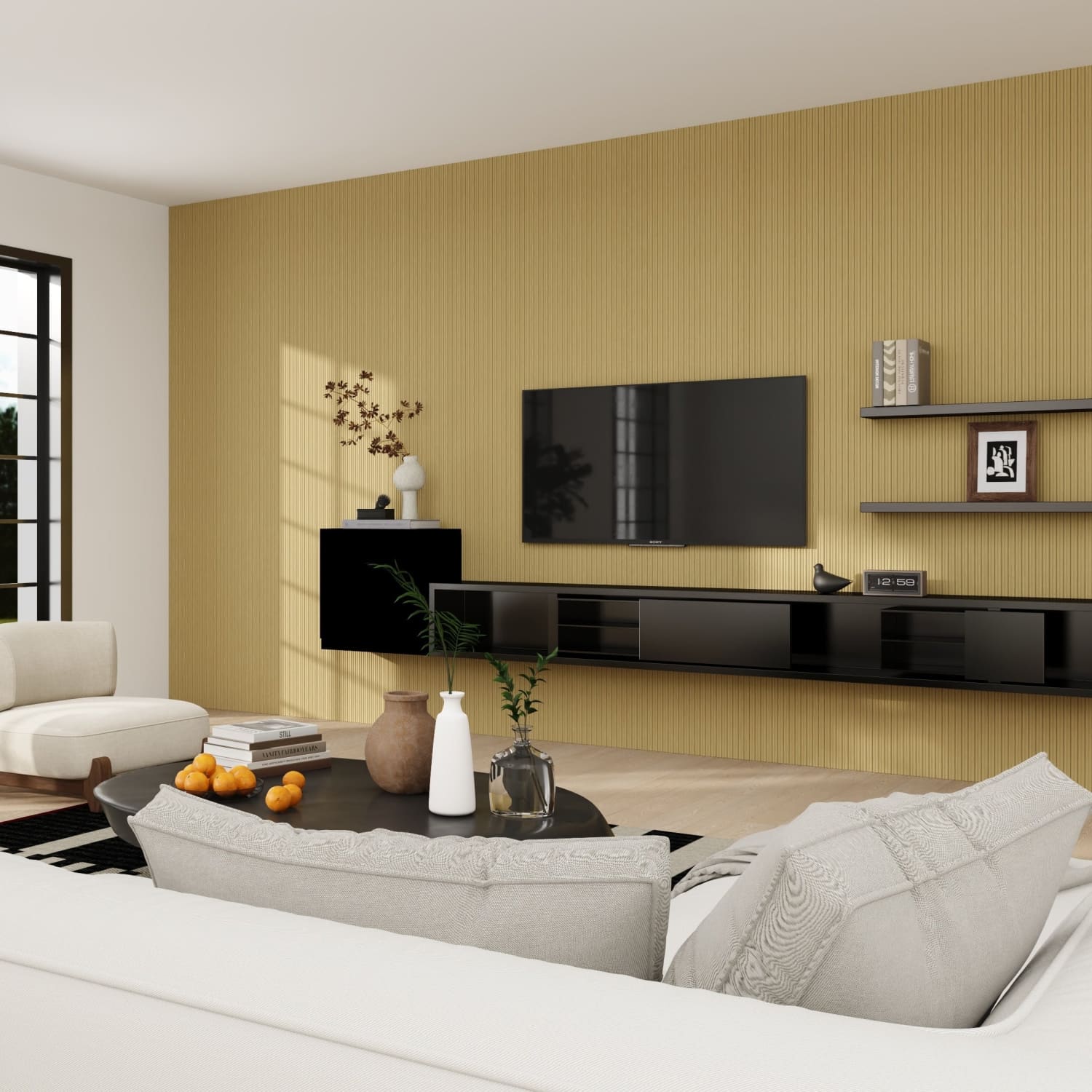 Small Fluted Wall Panels in Natural Oak