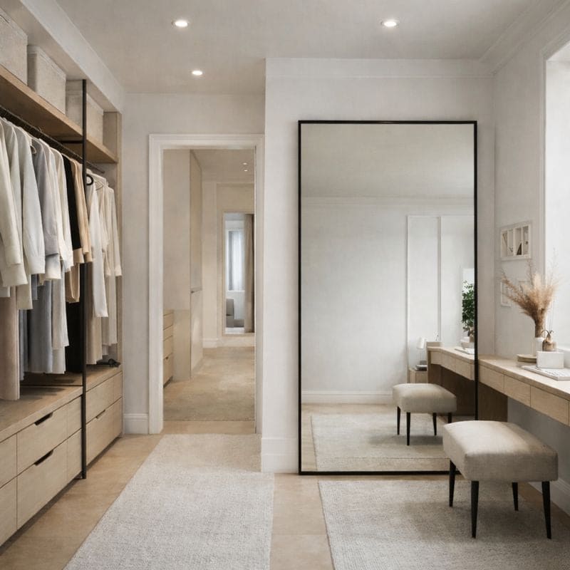 Takara - Full Length Black Metal Rectangle Mirror - 180cm x 90cm