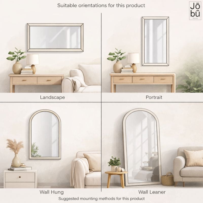 Takara - Full Length Gold Metal Rectangle Mirror - 180cm x 60cm