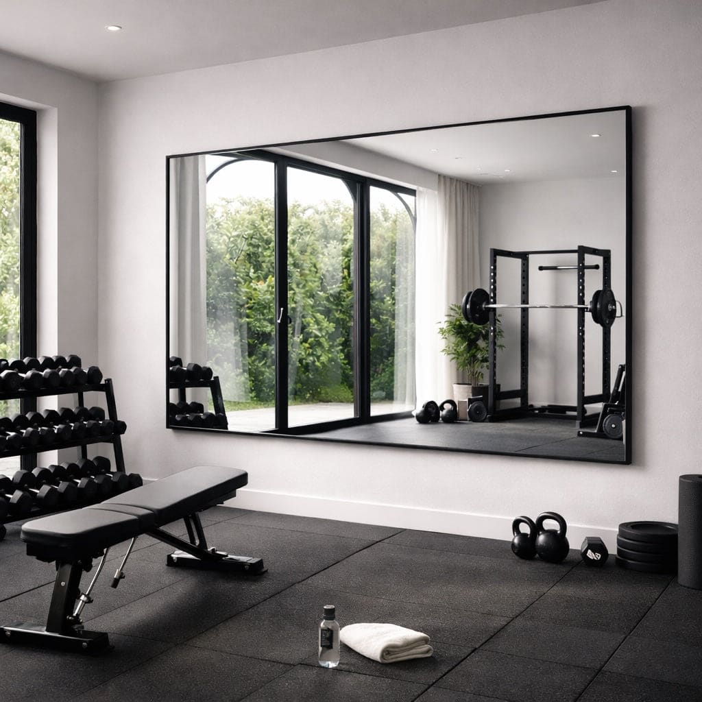 Takara - Full Length Leaner Black Metal Rectangle Mirror - 200cm x 120cm