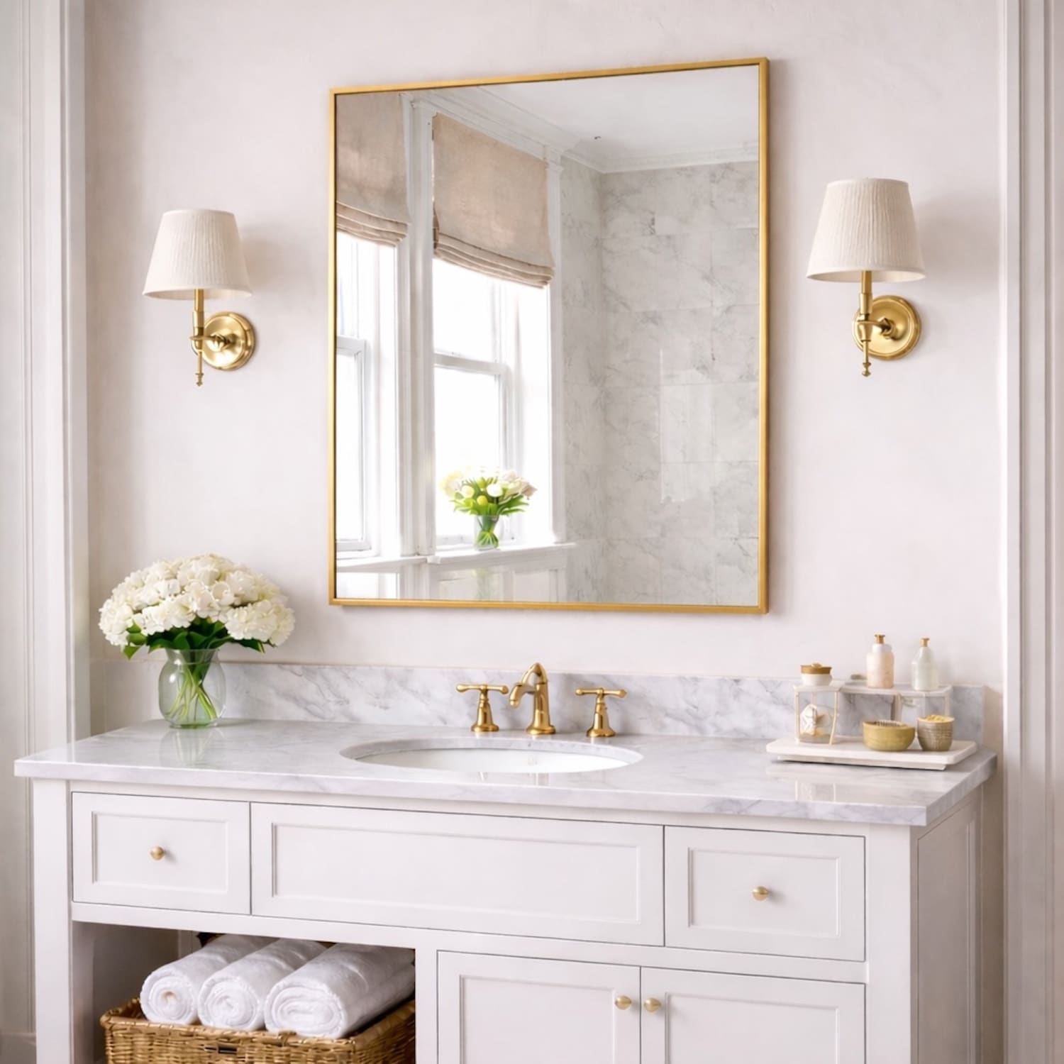 Takara - Gold Metal Rectangle Mirror - 120cm x 95cm