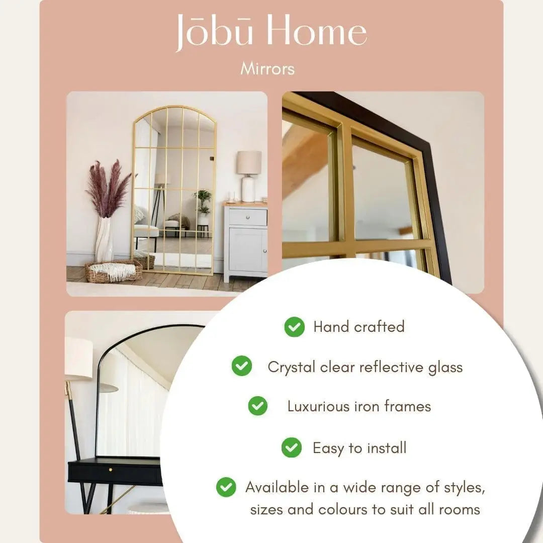 An advertisement for various mirrors with gilded frames.
