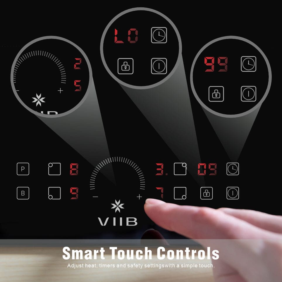 VIIB | 2800W 4 Ring Induction Hob | Line Zone Design | Plug In