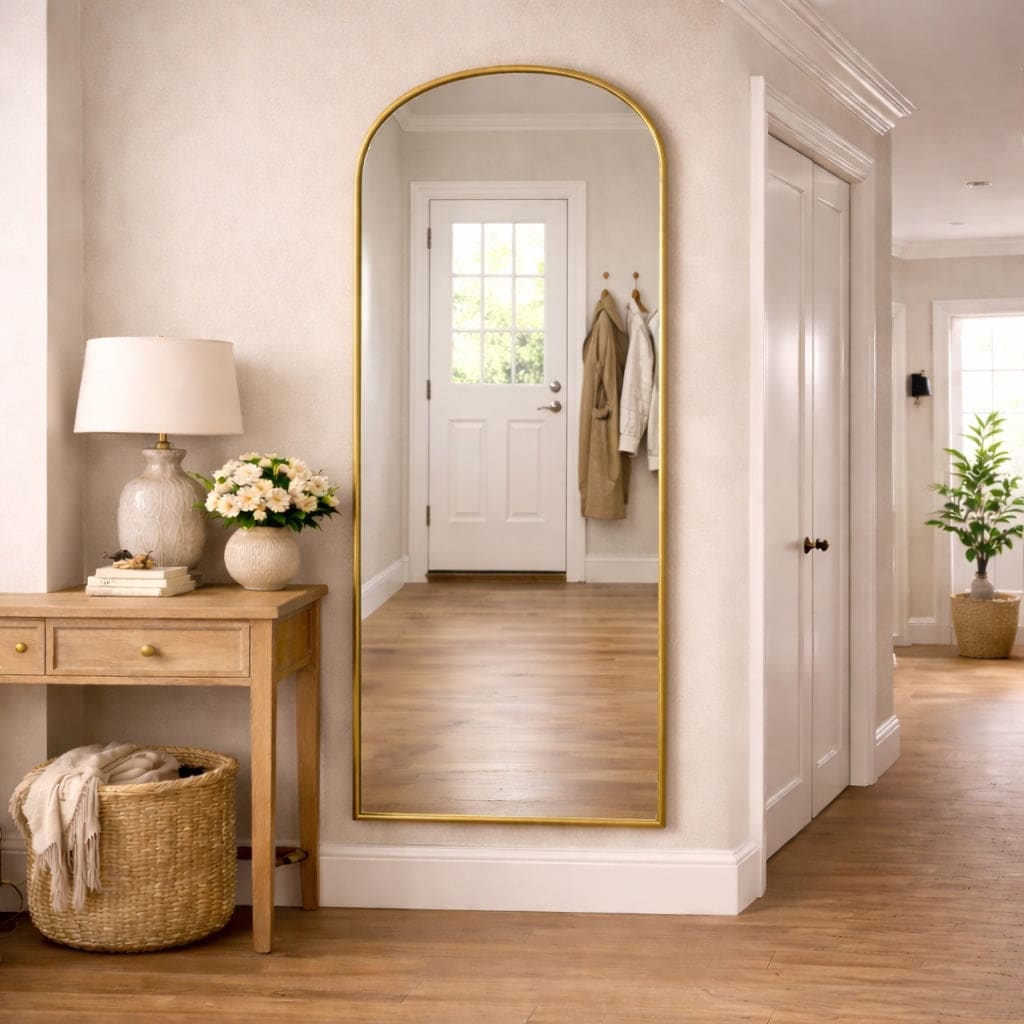 Yoko - Gold Metal Gentle Arch Mirror - 160cm x 60cm